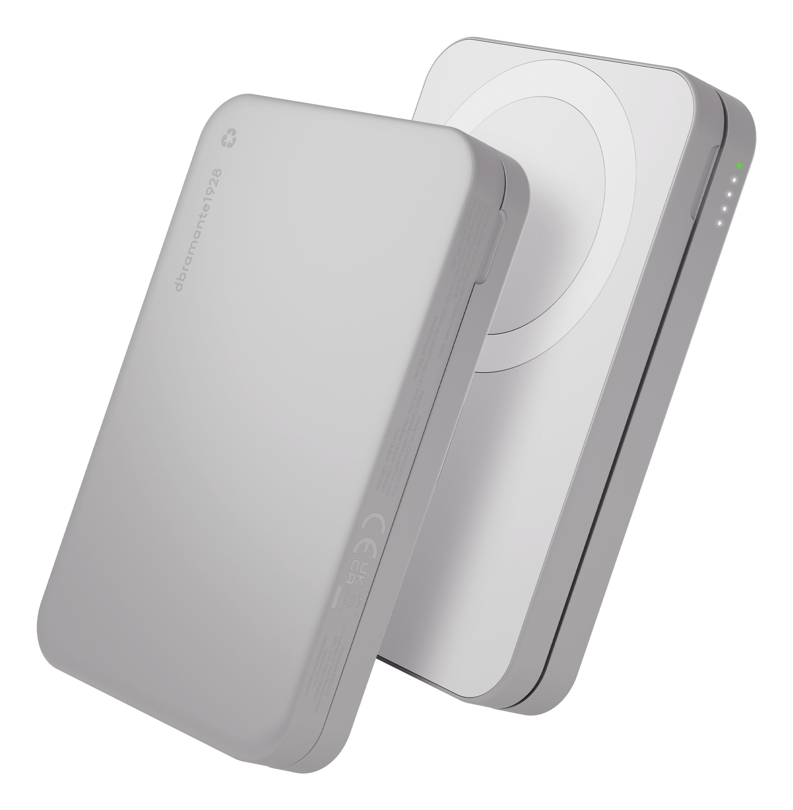 Dbramante1928 Re-Charge Cargador Inalámbrico 3-In-1 Qi3 8000 Mah 20 Vatios (Usb-C) En El Cable: Usb-C Blanco