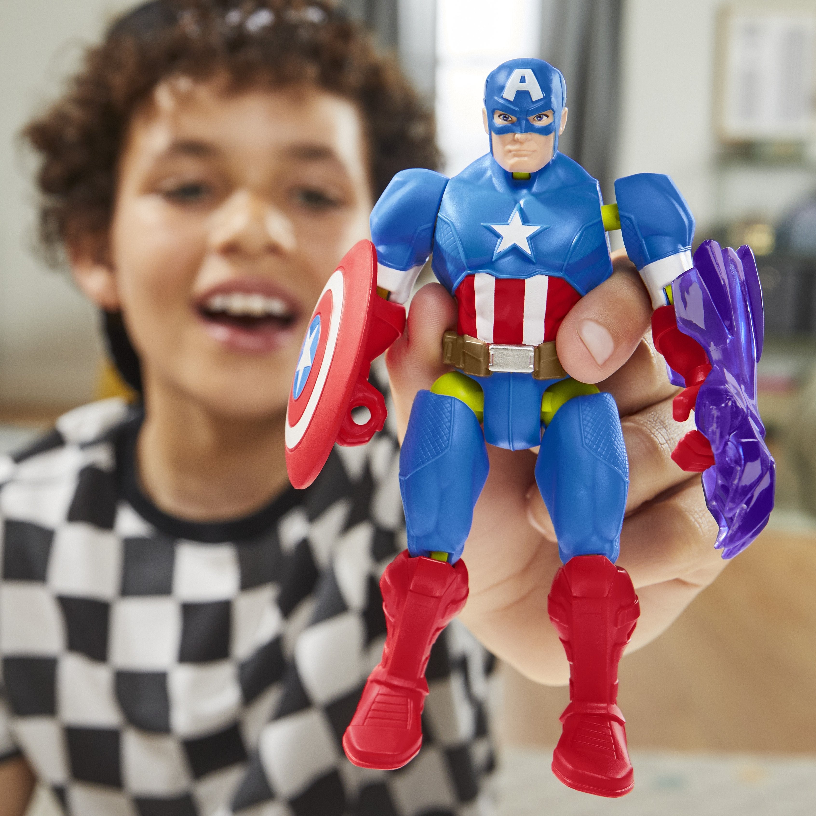 Figura Capitan America Mix Mashers Marvel 12cm