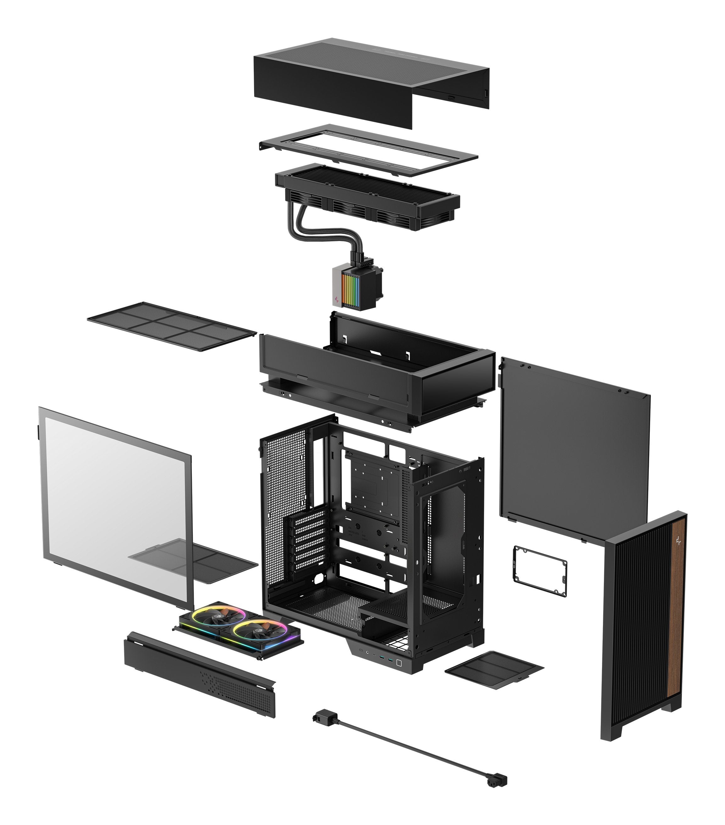 Caja Pc Midi Deepcool Cl6600 360mm Aio Negro  R-Cl6600-Bknna0-G-1