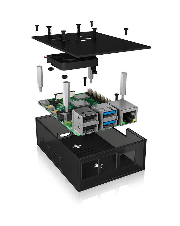 Carcasa Icy Box Para Raspberry Pi4 Ib-Rp108
