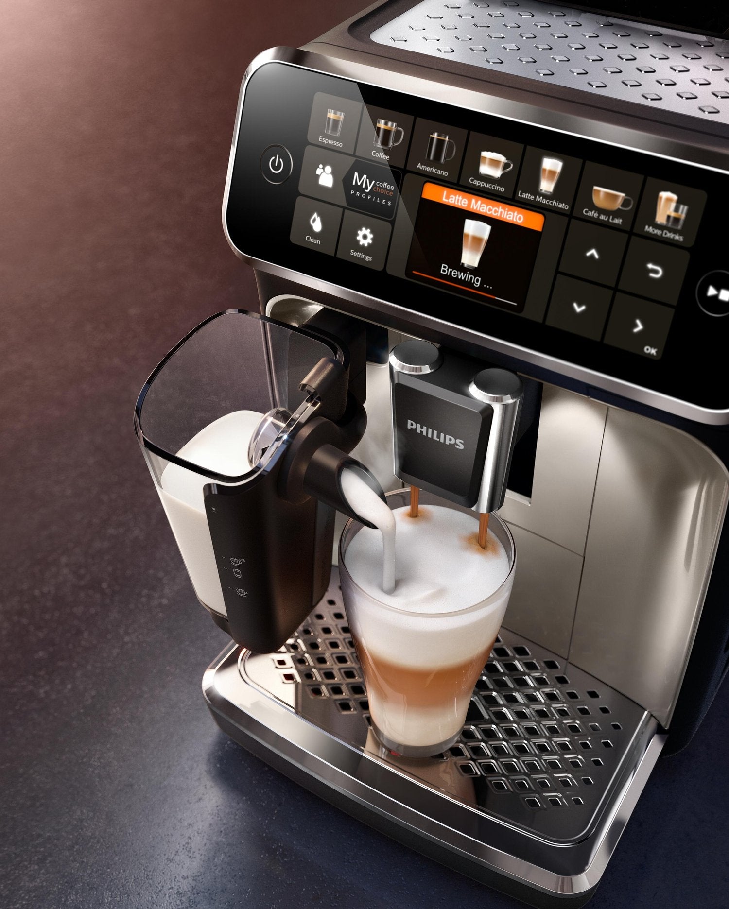 Cafetera  Philips Espresso Completamente Automáticas Con 12 Bebidas, Máquina Espresso, 1,8 L, Granos De Café, Molinillo Integrado, 1500 W, Negro, Cromo