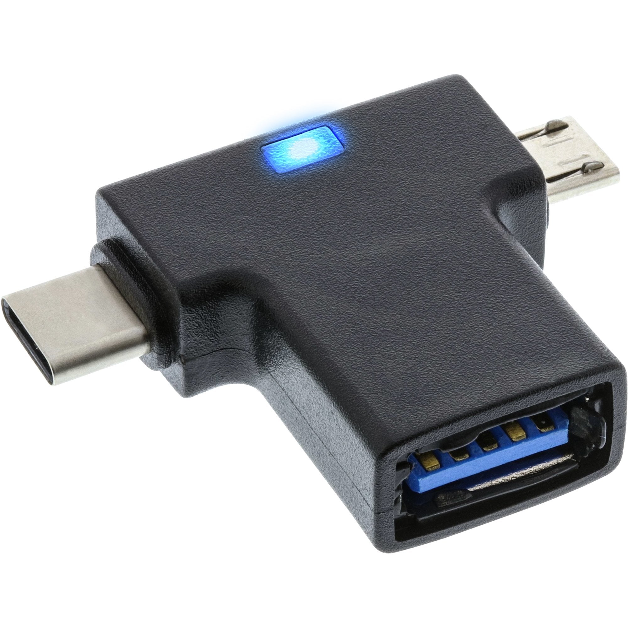 Adaptador En T Inline Usb 3.1/2.0 Otg, Tipo C Macho O Micro-Usb A A Hembra