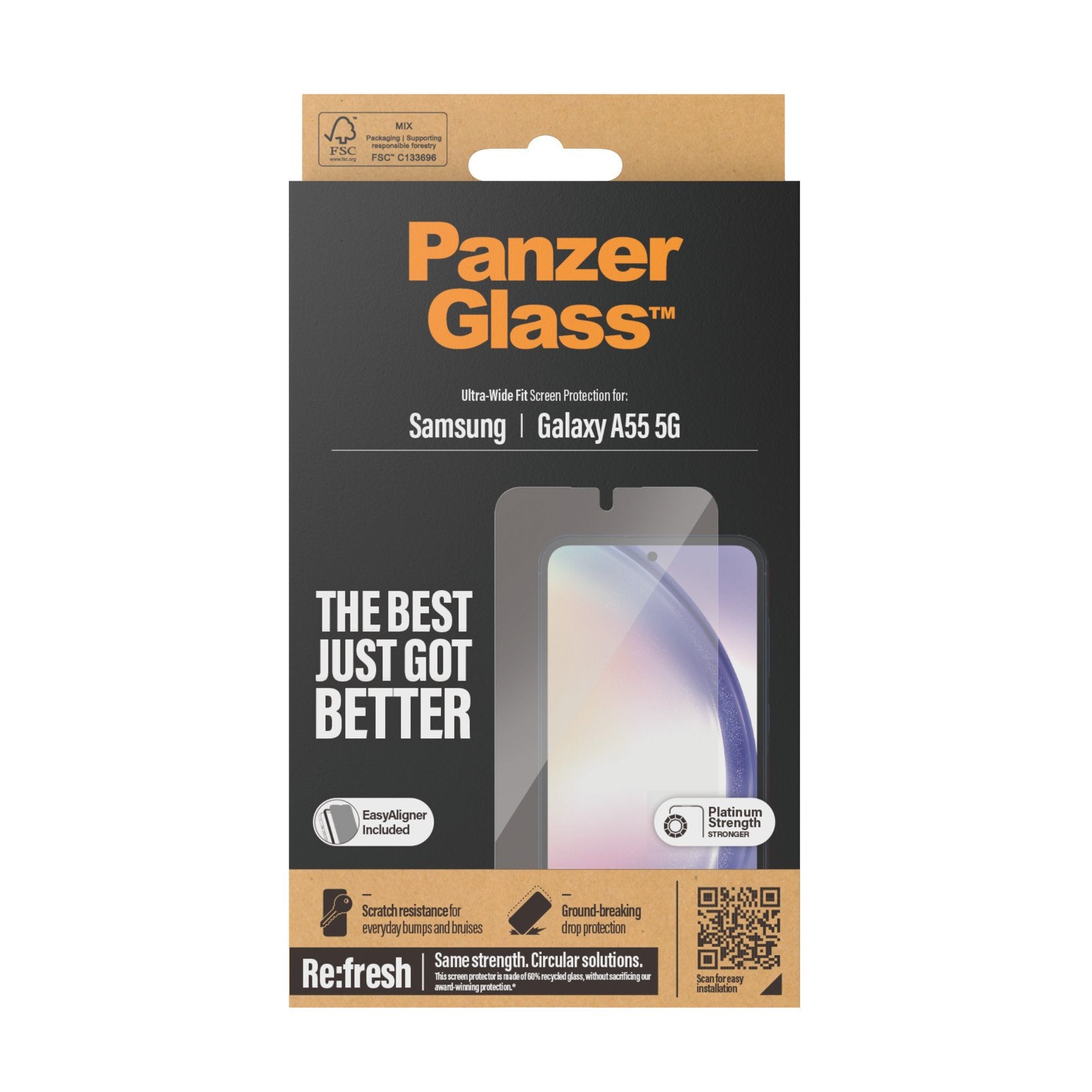 EAN 5711724073588 - PanzerGlass ® Screen Protector Samsung Galaxy A55 5G | Ultra-Wide Fit w. EasyAligner Protector de pantall imagen 3