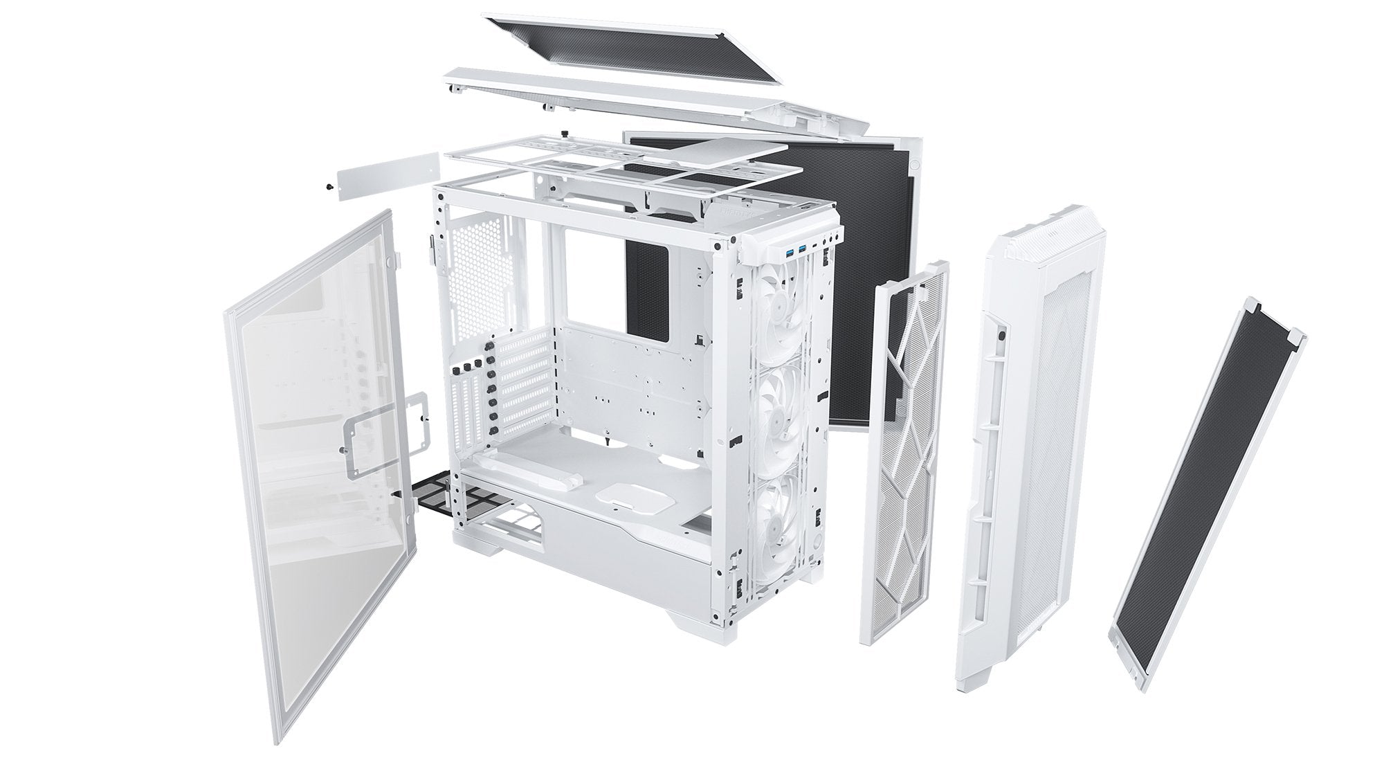 Phanteks Eclipse P600s Silent Midi-Tower, Temperojo Glass - Matt Blanco