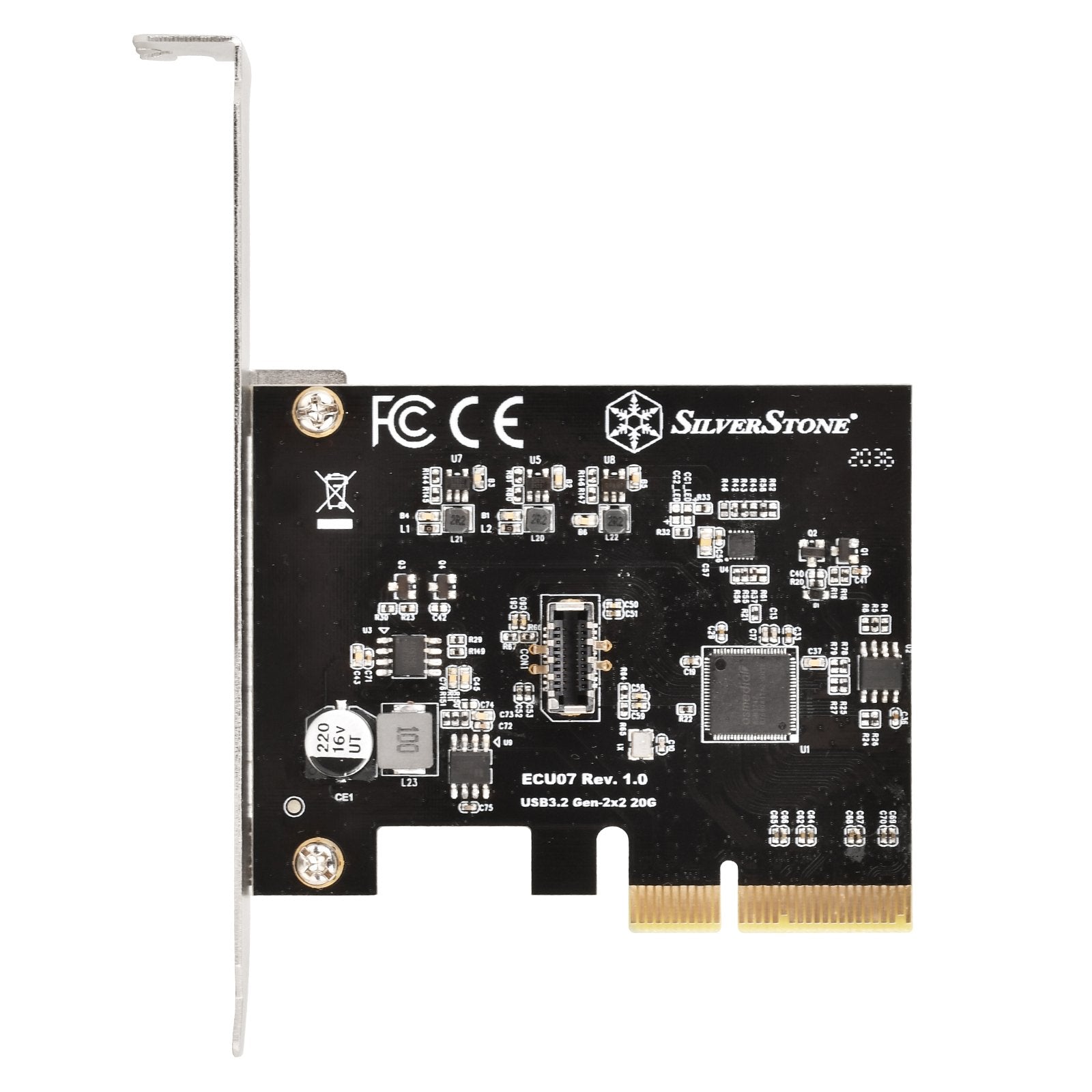 EAN 4710679811444 - Silverstone ECU07 tarjeta y adaptador de interfaz Interno USB 3.2 Gen 2x2 Type-C imagen 19