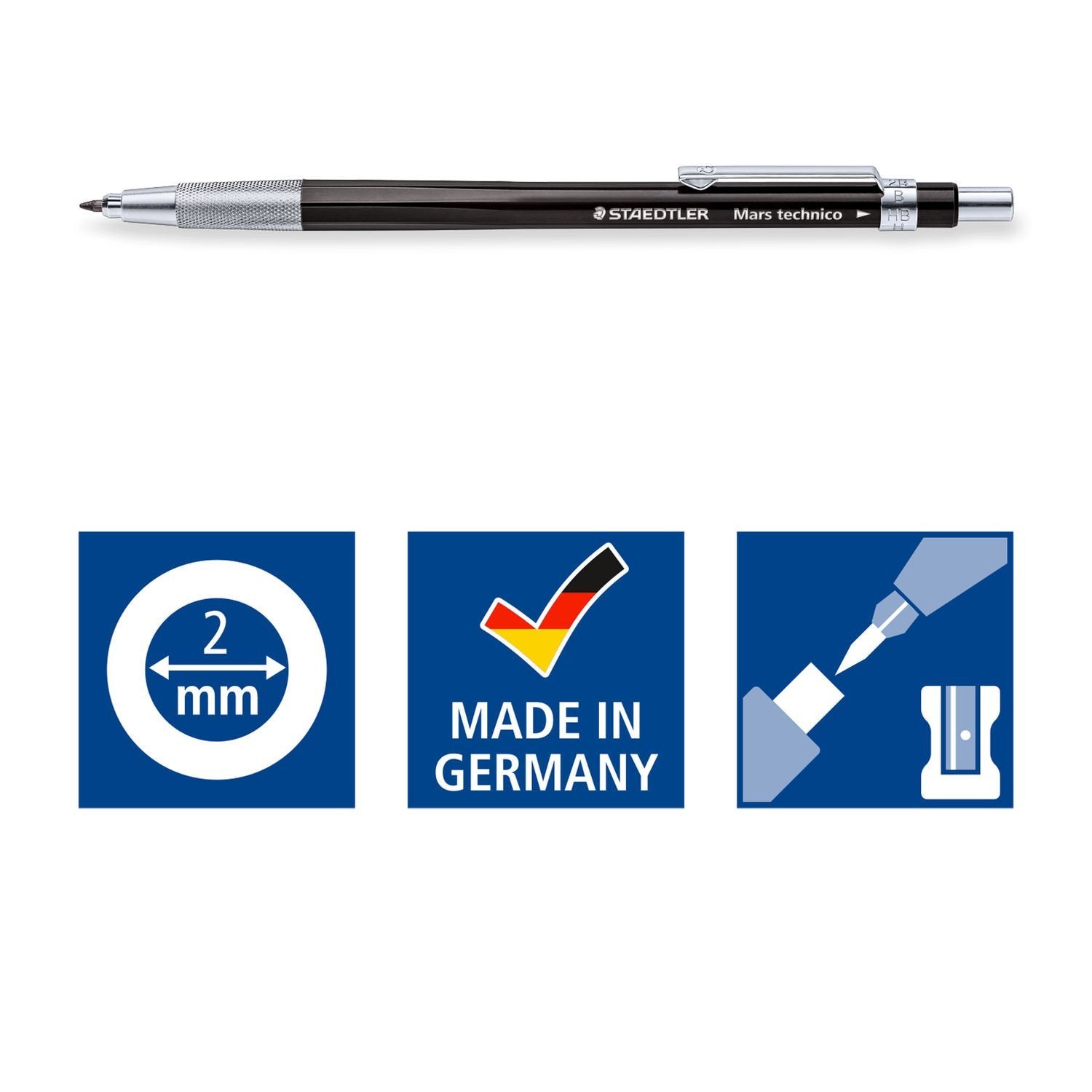Staedtler Mars Technico 780 C Pack De 1 Portaminas Tecnico De 2mm + 1 Goma De Borrar Rasoplast