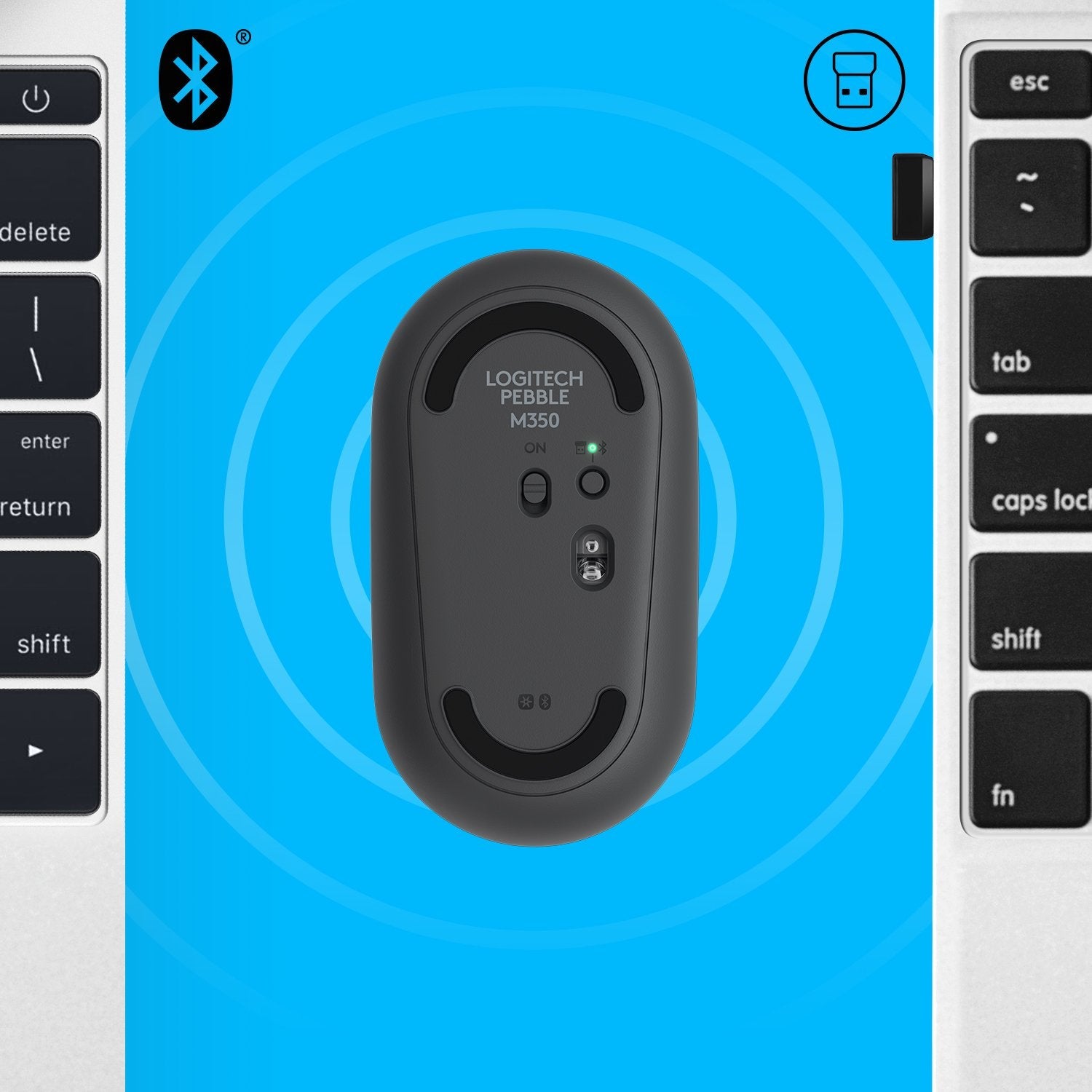Ratón Inalámbrico Logitech Pebble M350 Grafito 910-005718