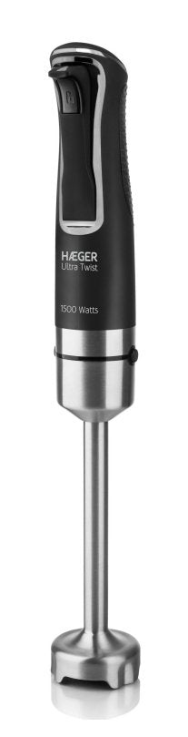 Batidora De Mano Haeger Ultra Twist 1500w Cuchilla Triple Titanio Acero Inoxidable Negro