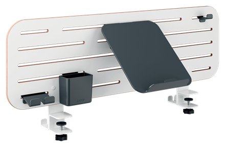 Leitz Schreibtisch-Organizer 80x25cm Pegboard M.Notebookhalter Ergo Blanco