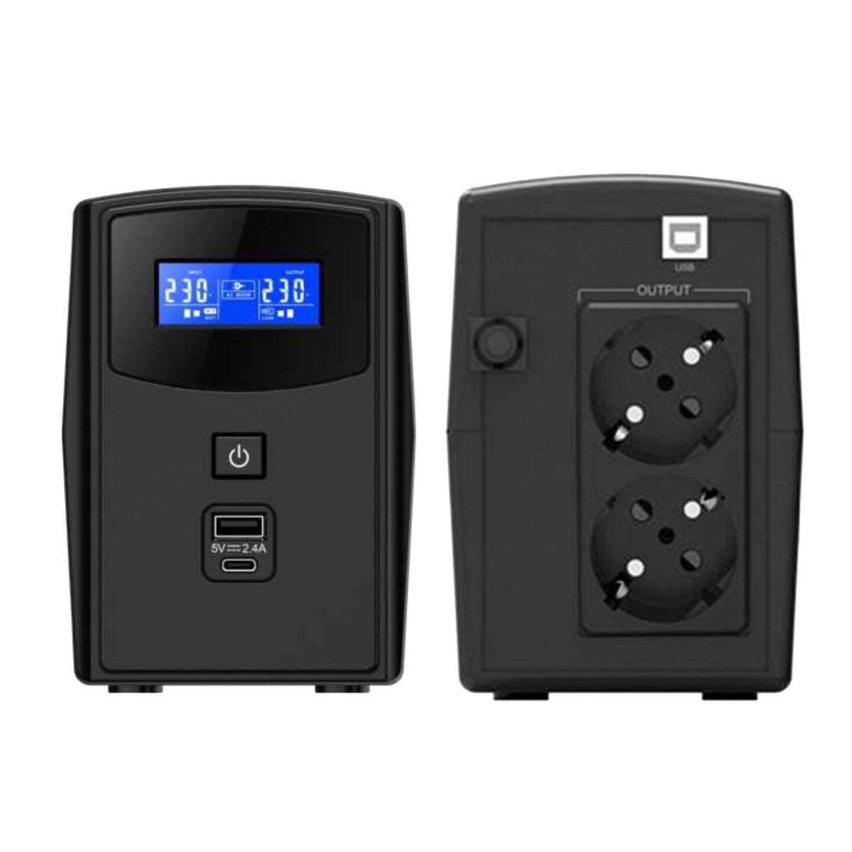 EAN 5605922011933 - Phasak PH 7308 sistema de alimentación ininterrumpida (UPS) Línea interactiva 0,8 kVA 480 W 2 salidas AC imagen 1