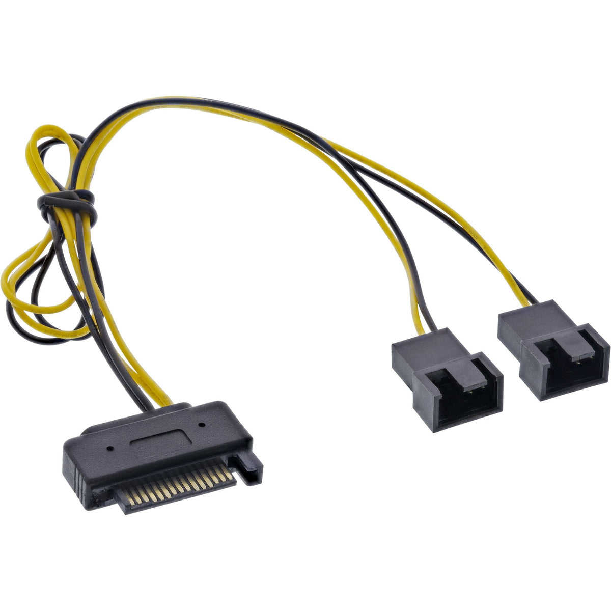 Cable De Alimentación En Y Sata Inline Sata Hembra A 2x Fan 2 Pines Macho 0,30 M