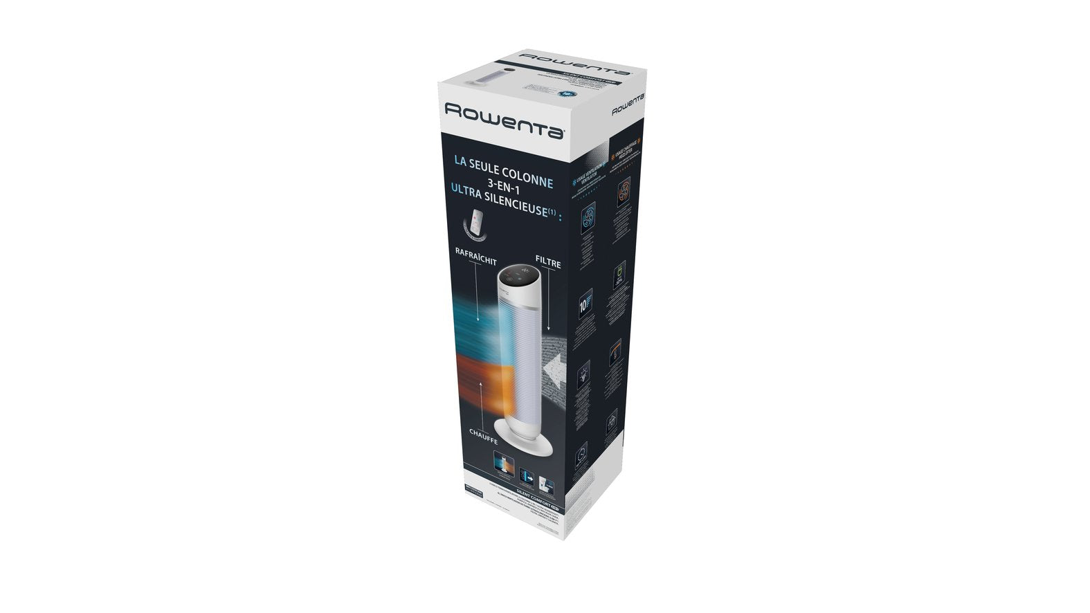 Calefactor  Rowenta Silent Comfort Hq8120 Eléctrico Interior Plata 2400 W Ventilador Eléctrico