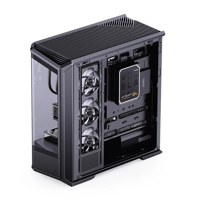 Jonsbo D400 Pc-Gehäuse, Midi Tower, Atx, Tempered Glass - Schwarz