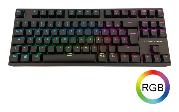 EAN 4260070129933 - LC-Power LC-KEY-MECH-2-RGB-C-W teclado Juego USB + RF Wireless + Bluetooth QWERTZ Alemán Negro imagen 3