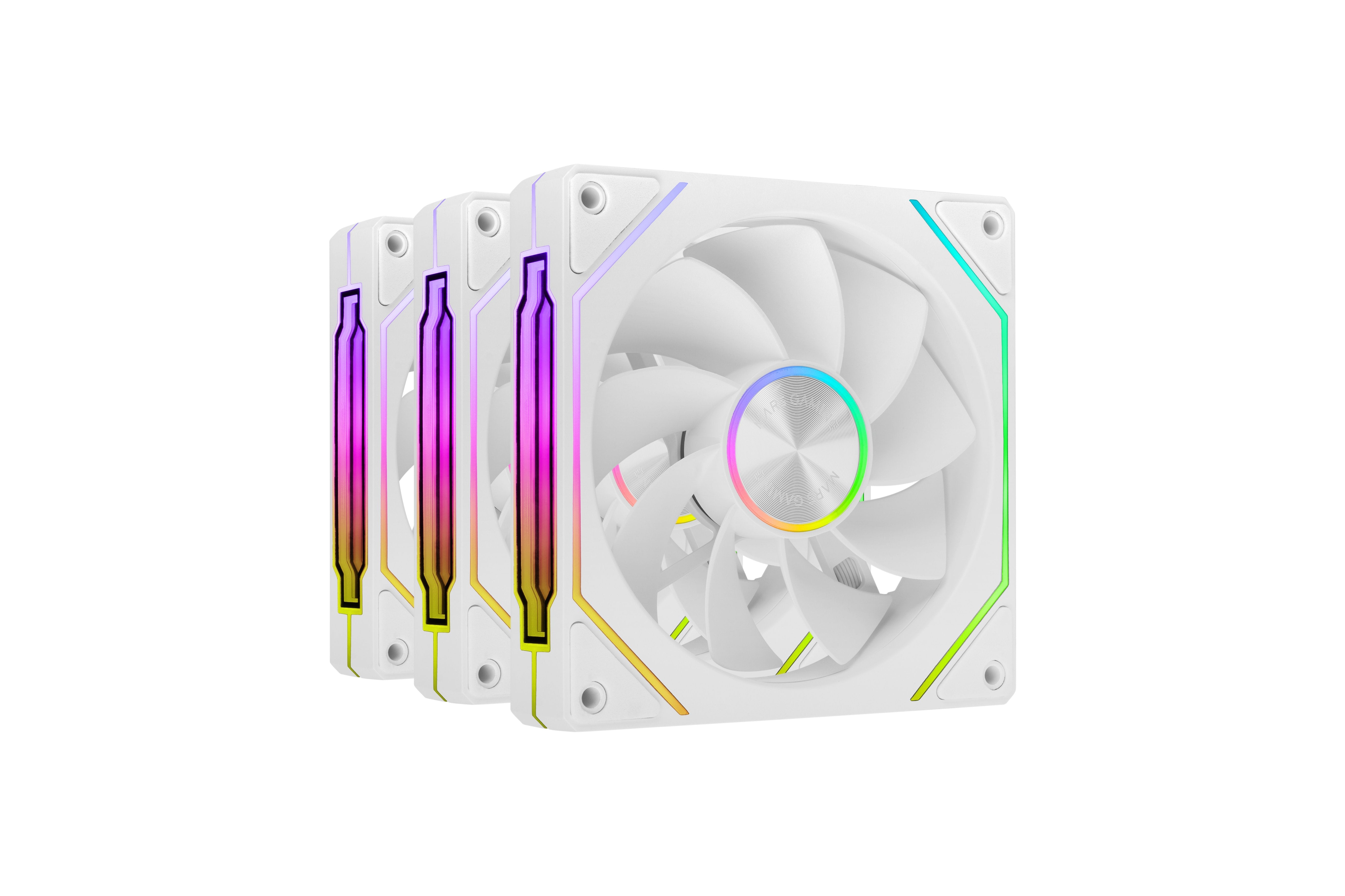 Pack 3 Ventiladores Invertidos Mars Gaming Mf-Linkfinitykit2r 12cm Argb Blancos