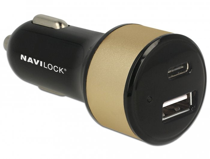 Navilock Kfz Adaptador De Carga 1 X Usb Type-C + 1 X Usb Tipo A