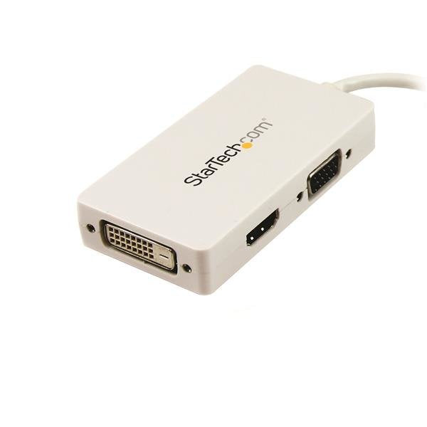 Startech Adaptador 3en1 Mini Displayport A  Vga  / Dvi / Hdmi Blanco Mdp2vgdvhdw