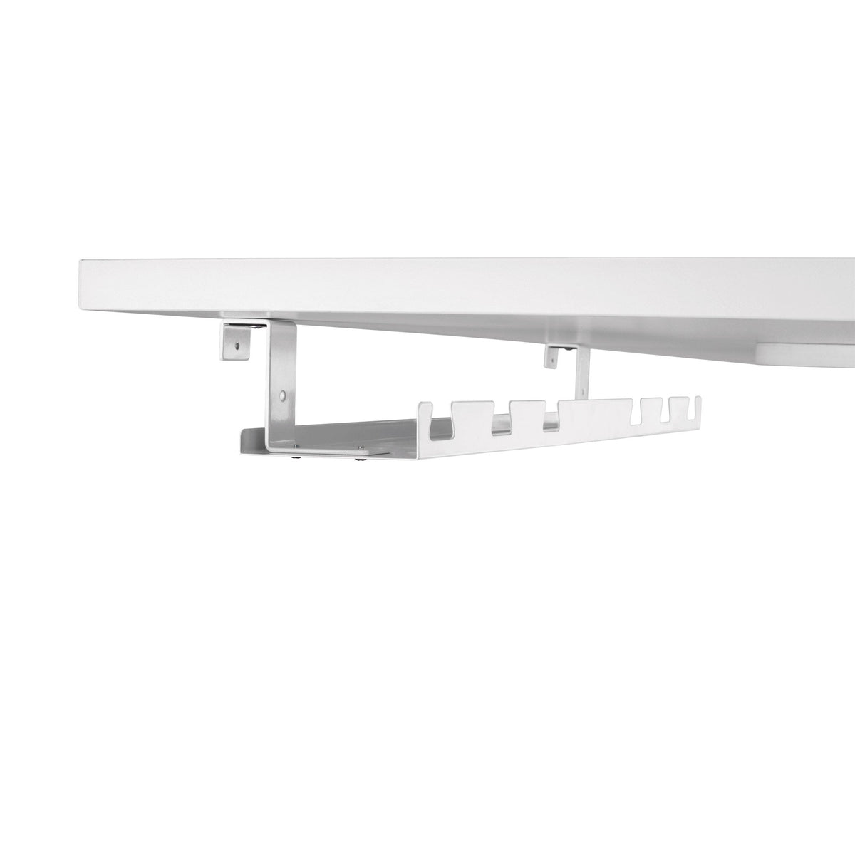 Inline Guía De Cable/Estante Para Montaje Debajo De La Mesa, Blanco