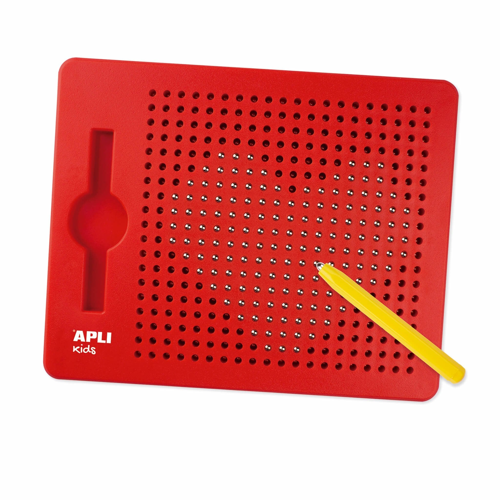 Pizarra Magnética Apli Kids 17536 Roja 215*12*170mm  Lápiz Amarillo 10 Fichas Para Niños Mayores 5 Años