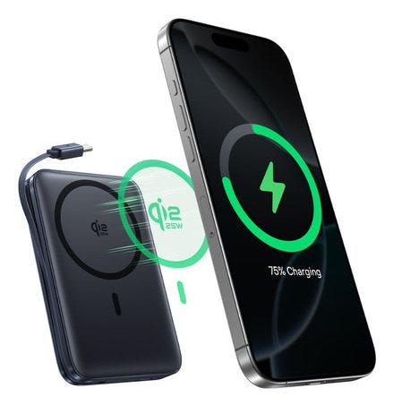 Picogo Am61 Qi2.2 Magnetic Power Bank With Built-In Cable 10000mah 45w Cosmic Black