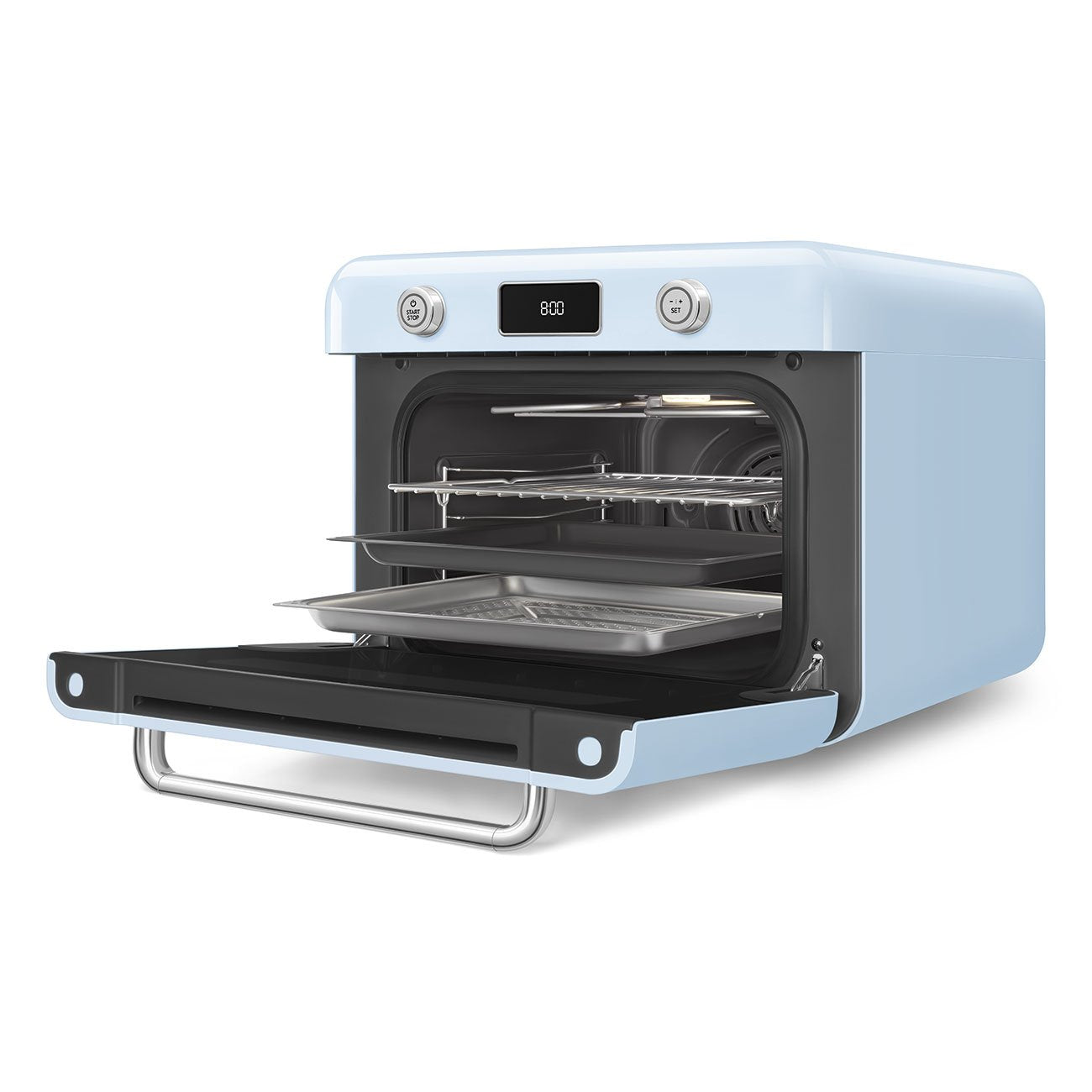 EAN 8017709333874 - Smeg COF01PBEU horno de vapor Pequeño Azul Botones, Giratorio imagen 6