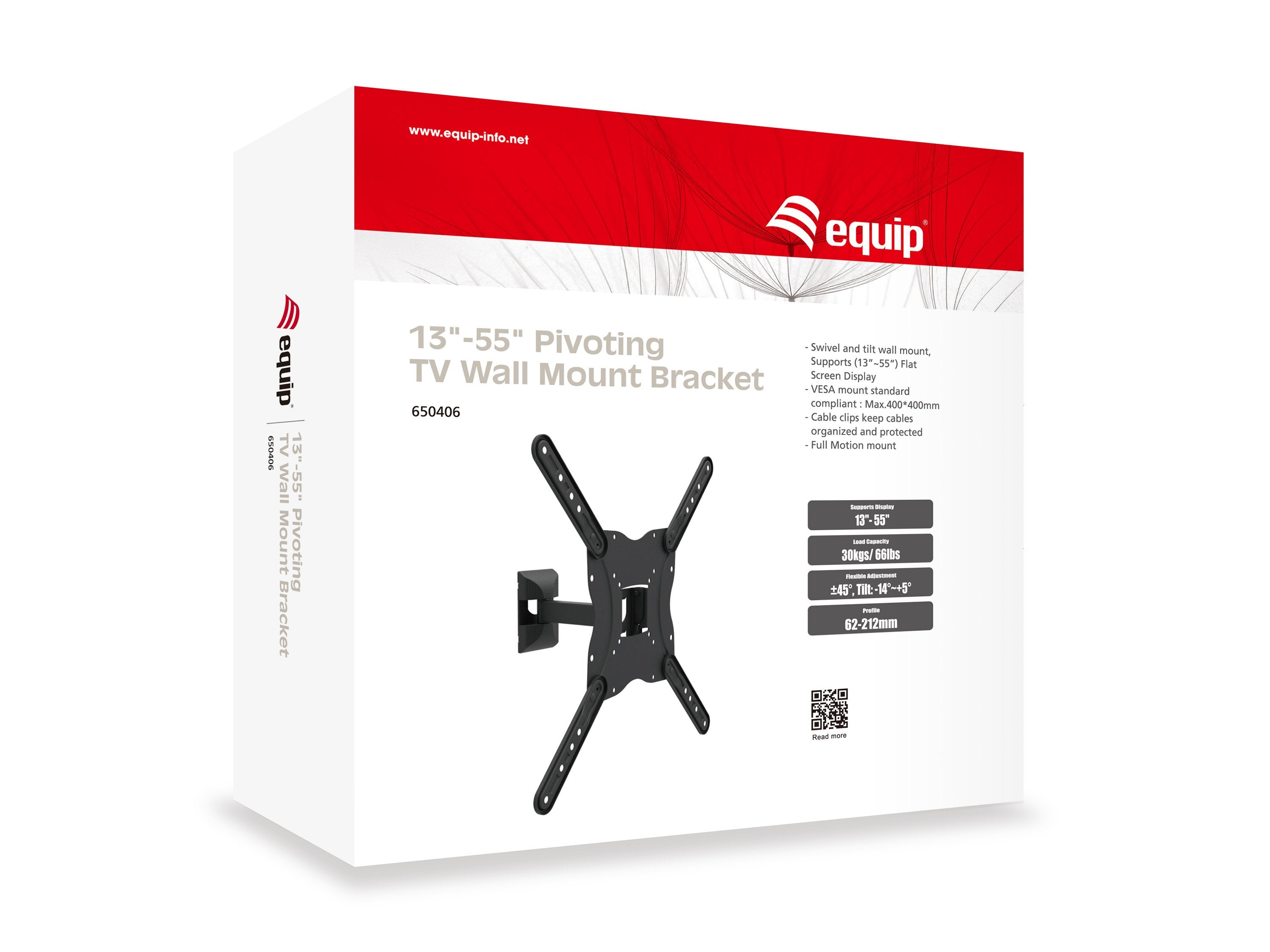 Equip Soporte Pantalla 13 - 55 Brazo Inclinable Y Giratorio  Max. Vesa 400x400 Hasta 30kgs  650406