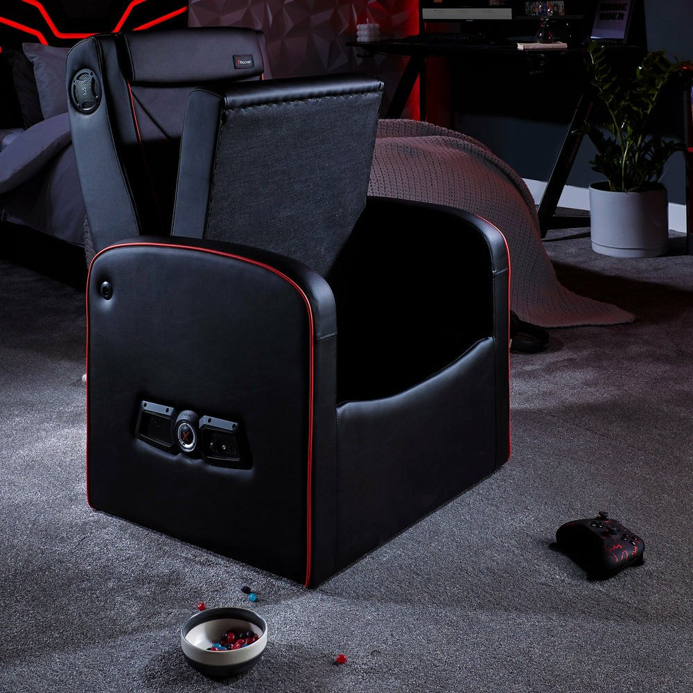 EAN 0094338220216 - X Rocker 2022021 silla para videojuegos Silla gaming Asiento acolchado Negro, Rojo imagen 2