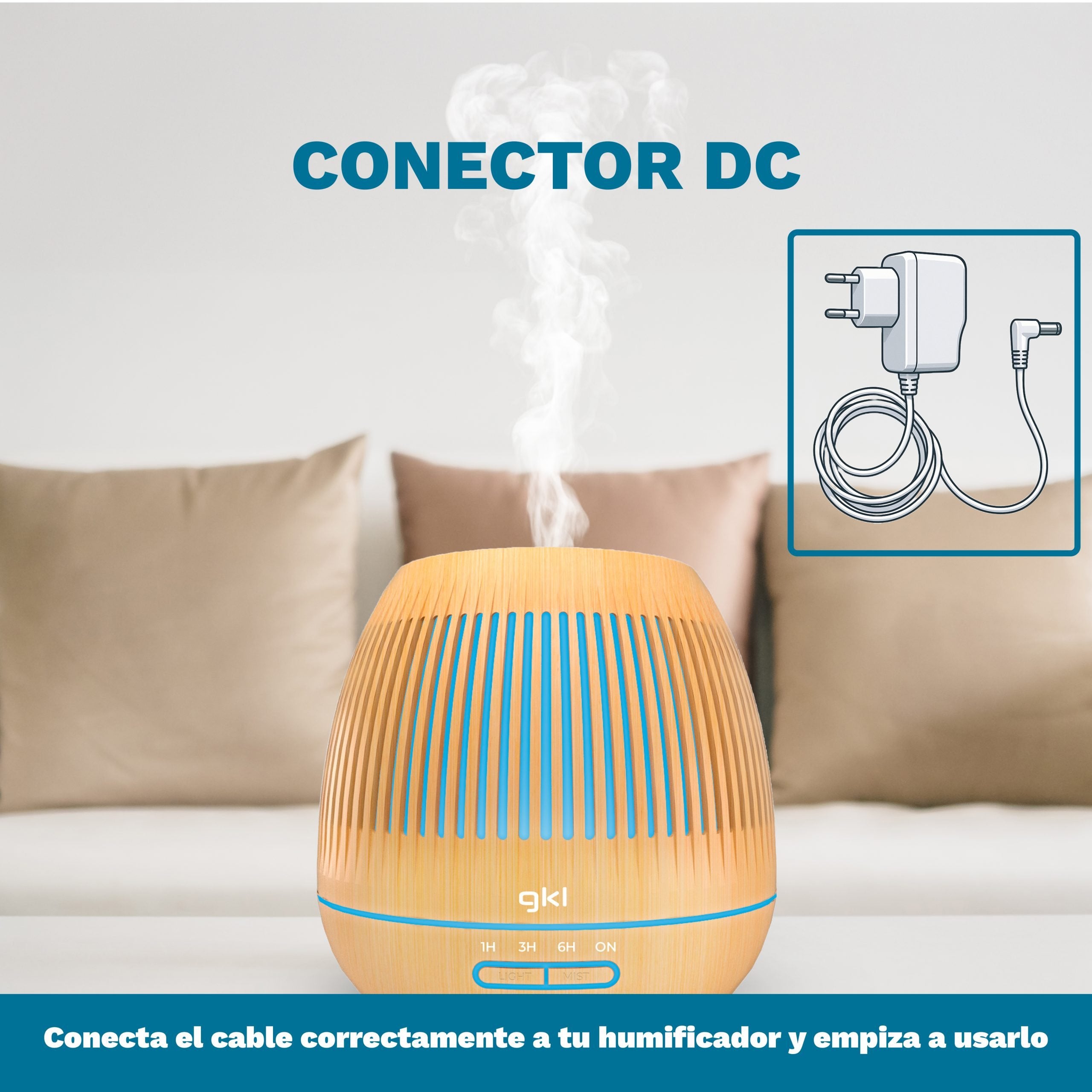 EAN 8426156018386 - Grunkel NATURE ESSENCE humidificador Vapor 0,4 L Madera 400 W imagen 6