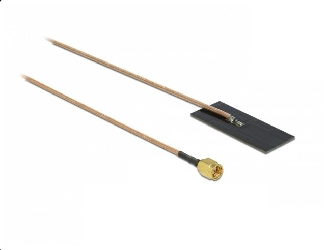 Delock Wlan 802.11 Ac Ax A H B G N Antenne Sma Stecker 0.5-1.2dbi Rg-178 1m Pcb Intern Klebemontage