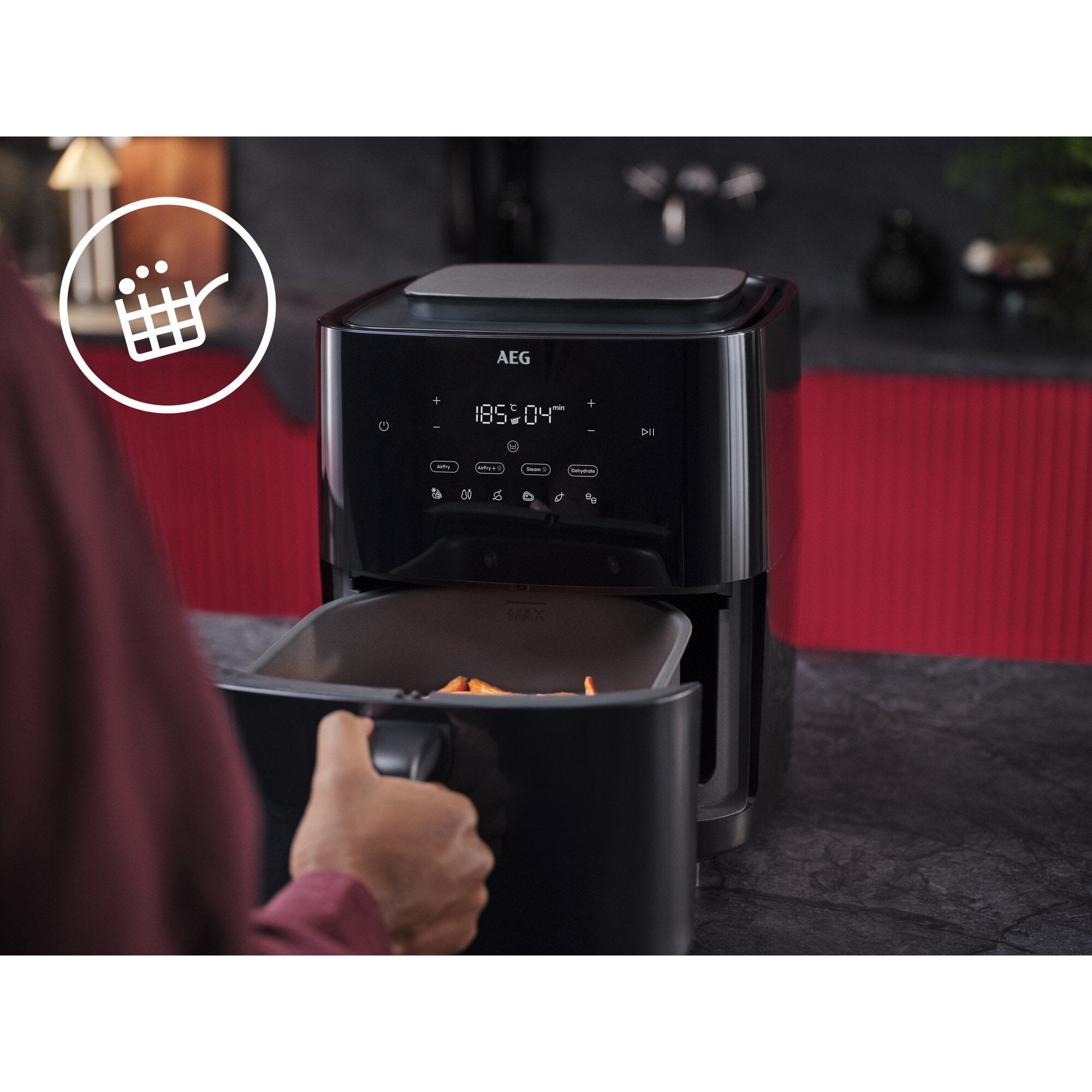 EAN 7333394032634 - AEG AAF7SB Sencillo 6,9 L 1700 W Freidora de aire caliente Negro imagen 19