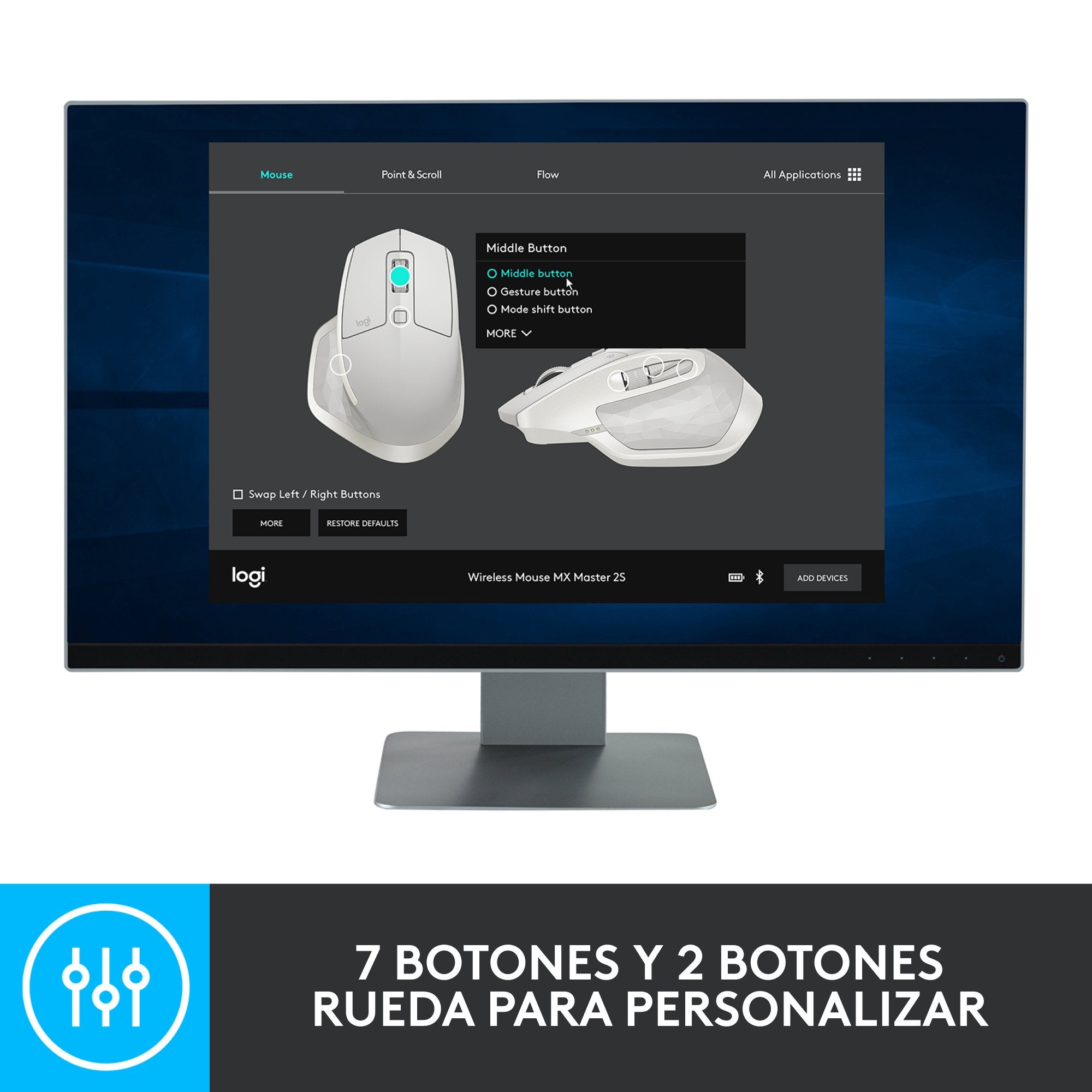 EAN 5099206118089 - Logitech MX Master 2S ratón Oficina mano derecha RF Wireless + Bluetooth Laser 4000 DPI imagen 14