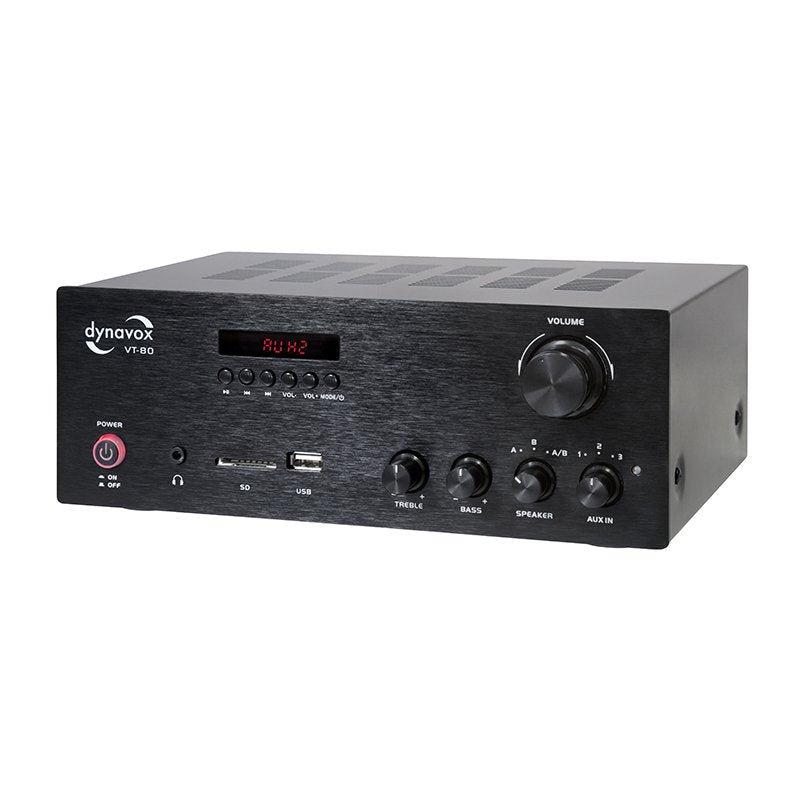 Dynavox Vt-80 Stereo-Amplificador 2 X Negro Bluetooth Usb - Hifi-Vorverstärker