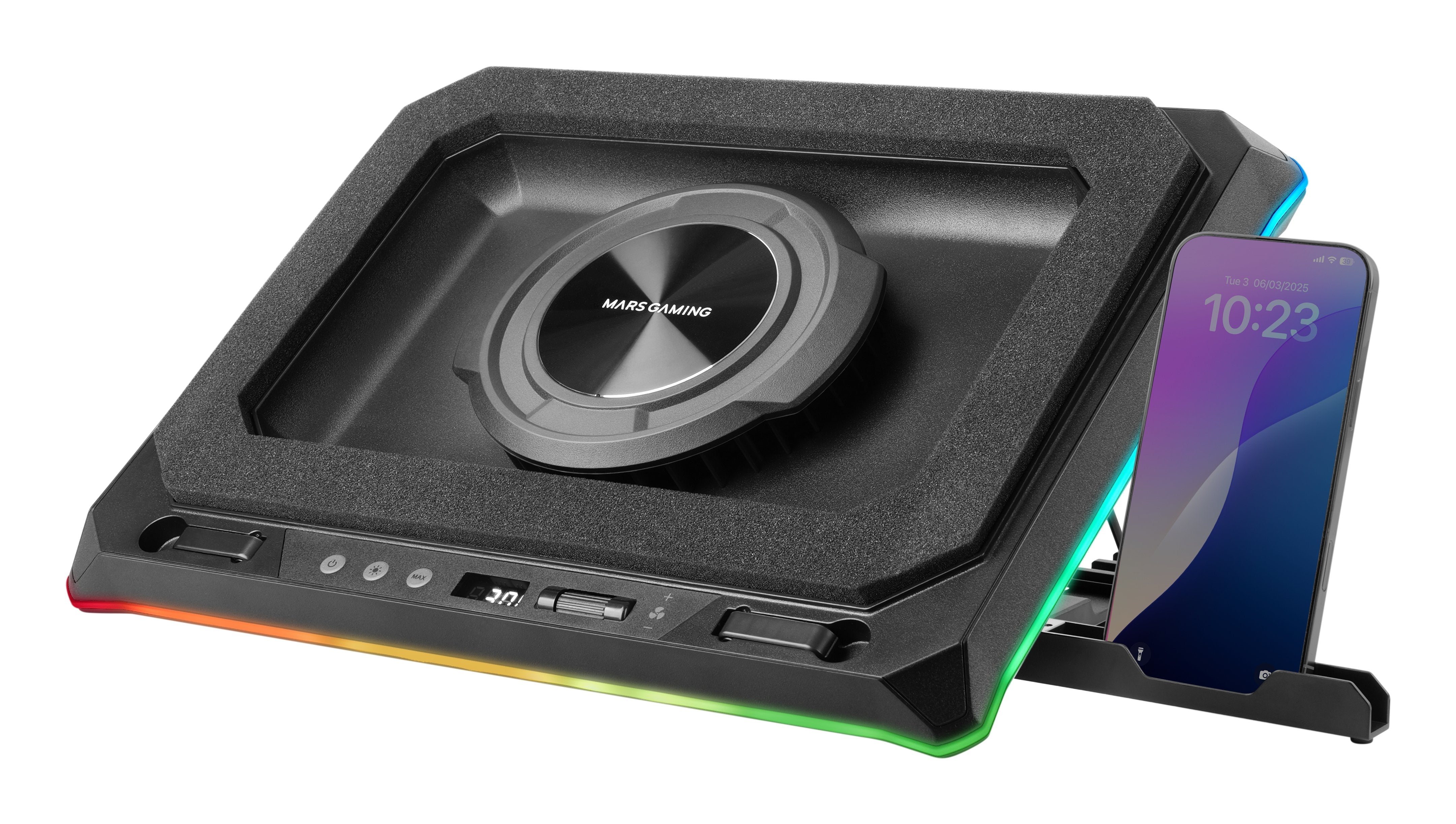 Soporte Refrigerante Mars Gaming Mnbc-Ultra Para Portátiles Hasta 18' Iluminación Led