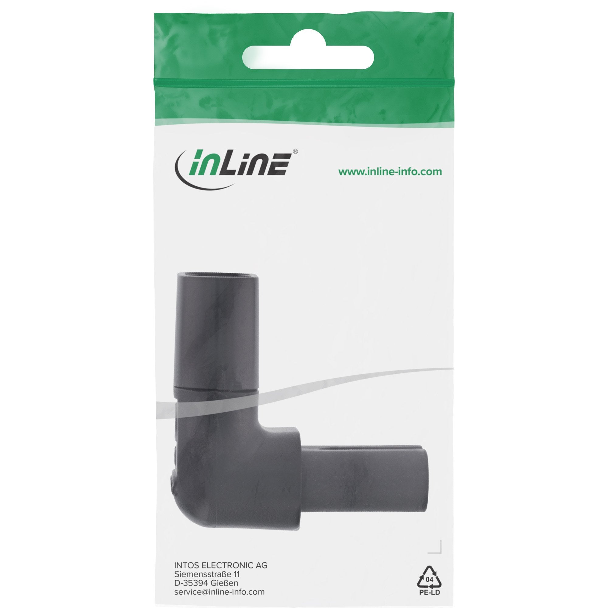 Adaptador De Alimentación Inline Iec 60320 C8 / C7, Ángulo Arriba/Abajo 2 Pines