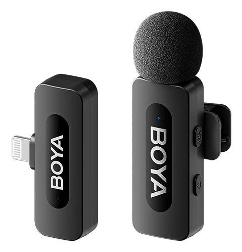Boya Microphone Wireless By-V1 V2.0 2,5ghz With 1 Transmitter And 1 Receiver (Lightning) Black Eu