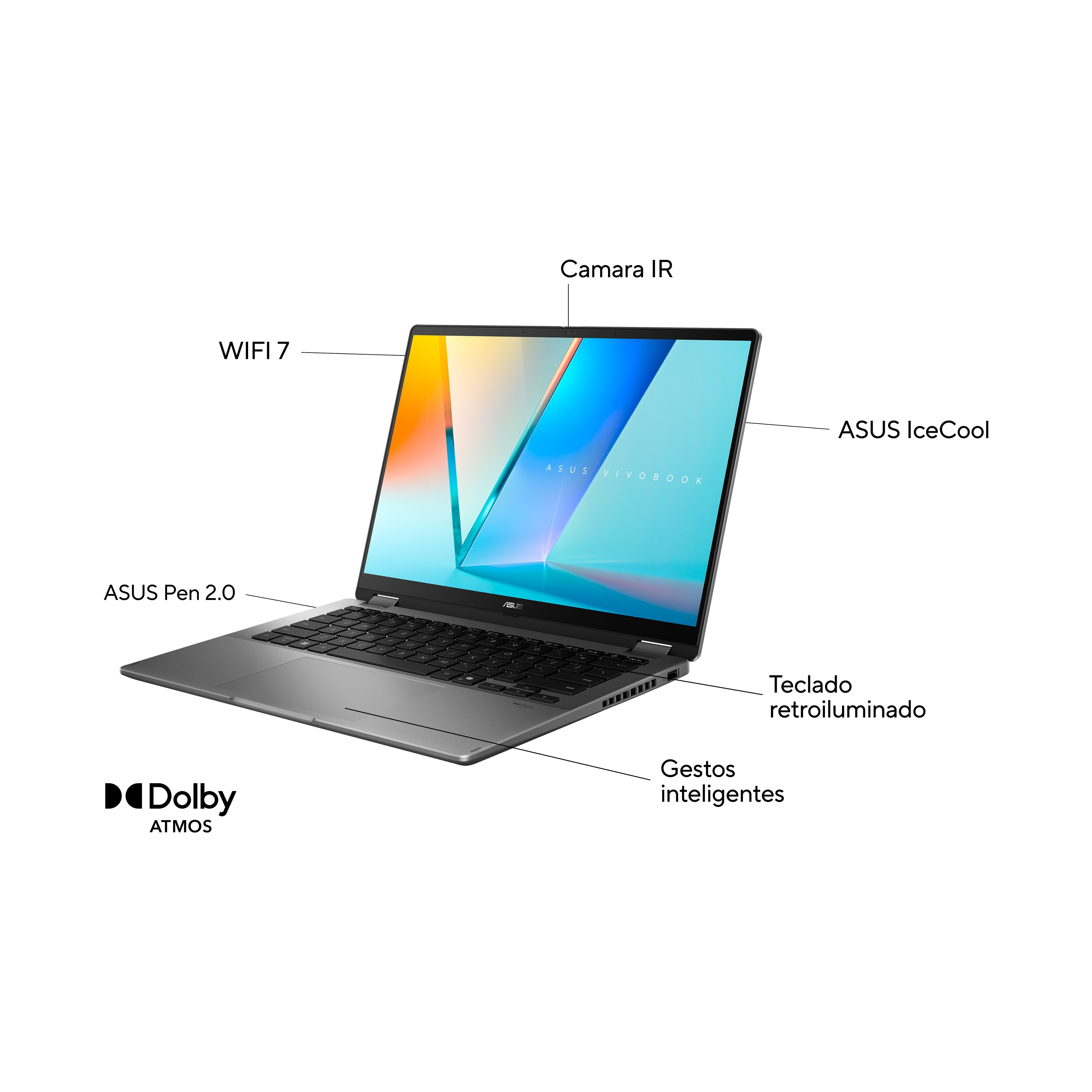 EAN 4711387809587 - ASUS Vivobook 14 Flip TP3407SA-QL064W Híbrido (2-en-1) 35,6 cm (14") Pantalla táctil LPDDR5x-SDRAM Wi-Fi  imagen 3