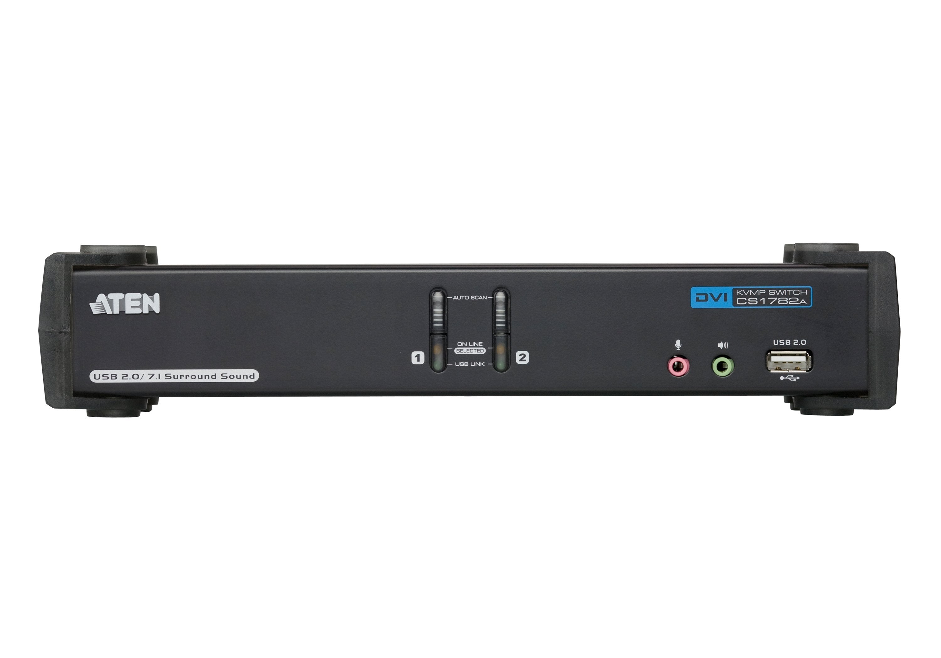 Switch Kvmp, 2 Puertos, Aten Cubiq Cs1782a, Dvi, Usb 2.0, Audio 7.1