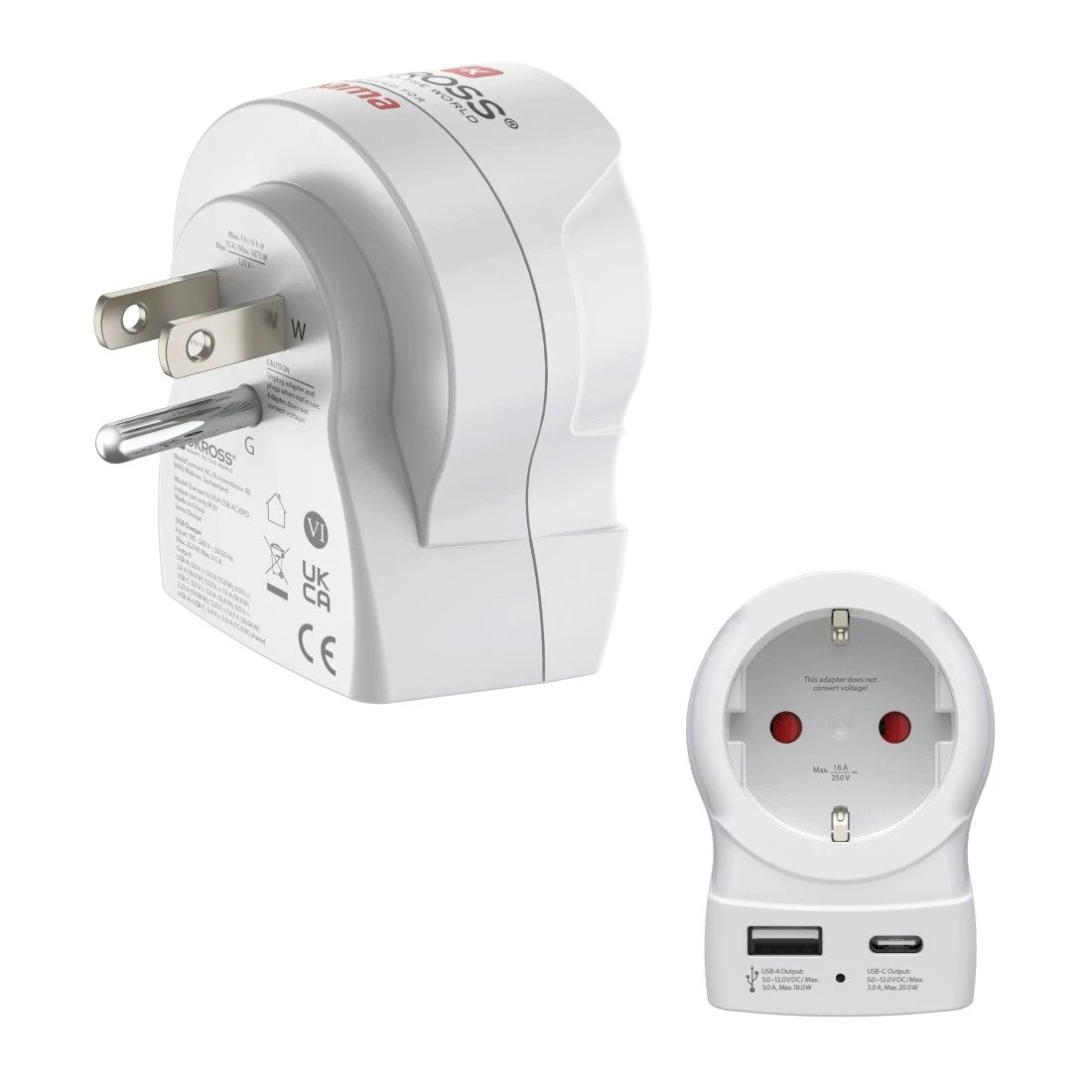 Hama Reiseadapter,  Eu To Us , Usb-C (Pd), 20 W