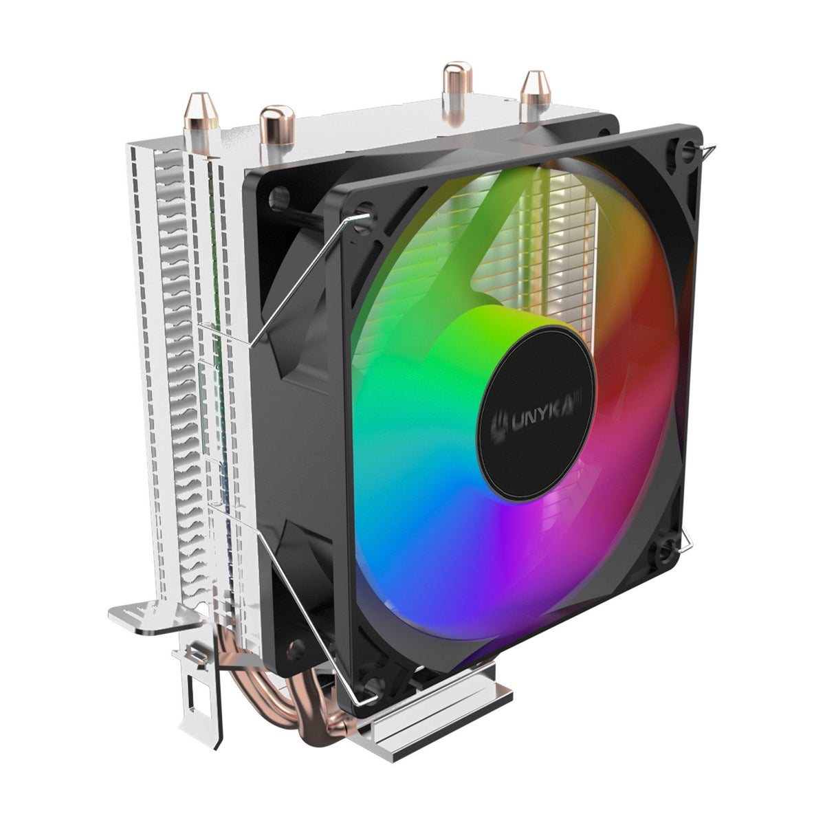 Refrigeracion Cpu  Unykach Unycool H21 Argb Multisocket Universal - Ventilador 90mm - Iluminacion Argb - Negro