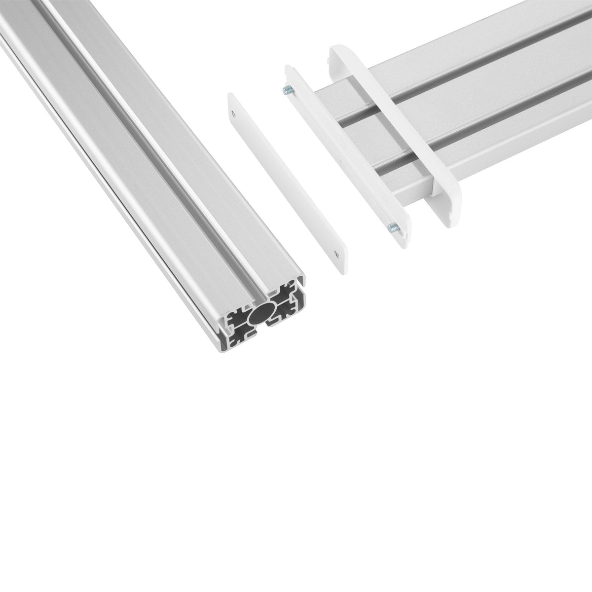 Inline® Slatwall Table Mount, Panel Aluminium 1m Incl. 2 Pillars, 0.43m
