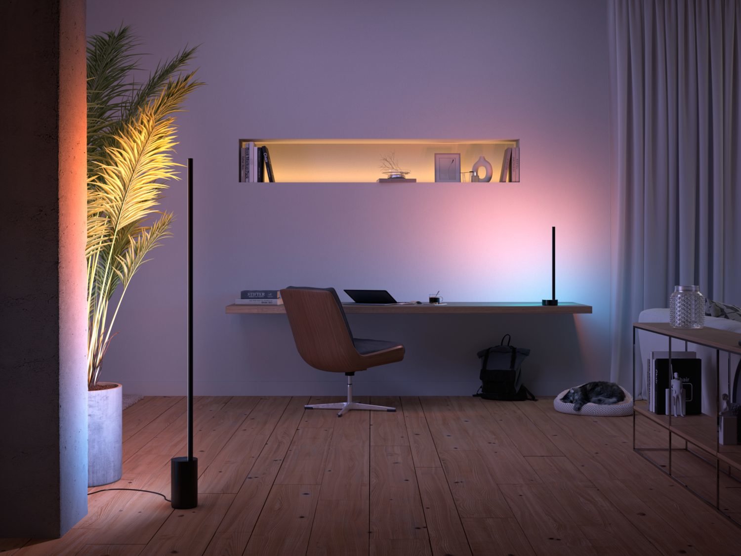 Philips Hue Signe, Lámpara De Pie Led Inteligente Compatible Con Alexa Y Google Home