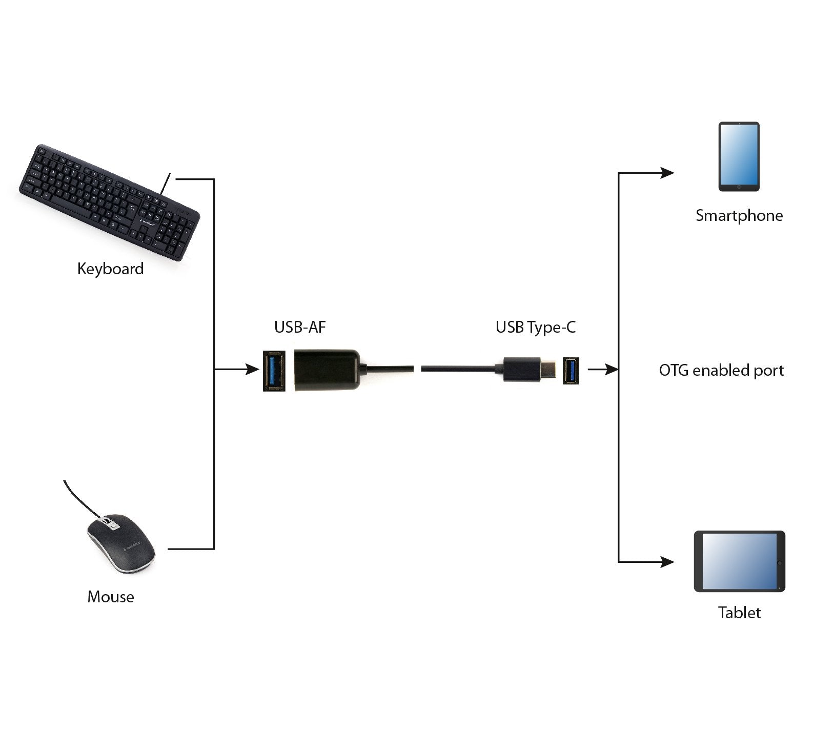 EAN 8716309097543 - Gembird A-OTG-CMAF2-01 cable USB 0,2 m USB C USB A Negro imagen 4