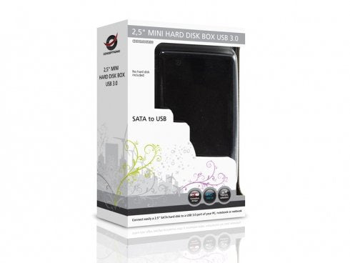 Conceptronic Caja Externa 2.5\1 Hd Usb 3.0 Sata  Negra Slim  C20-152