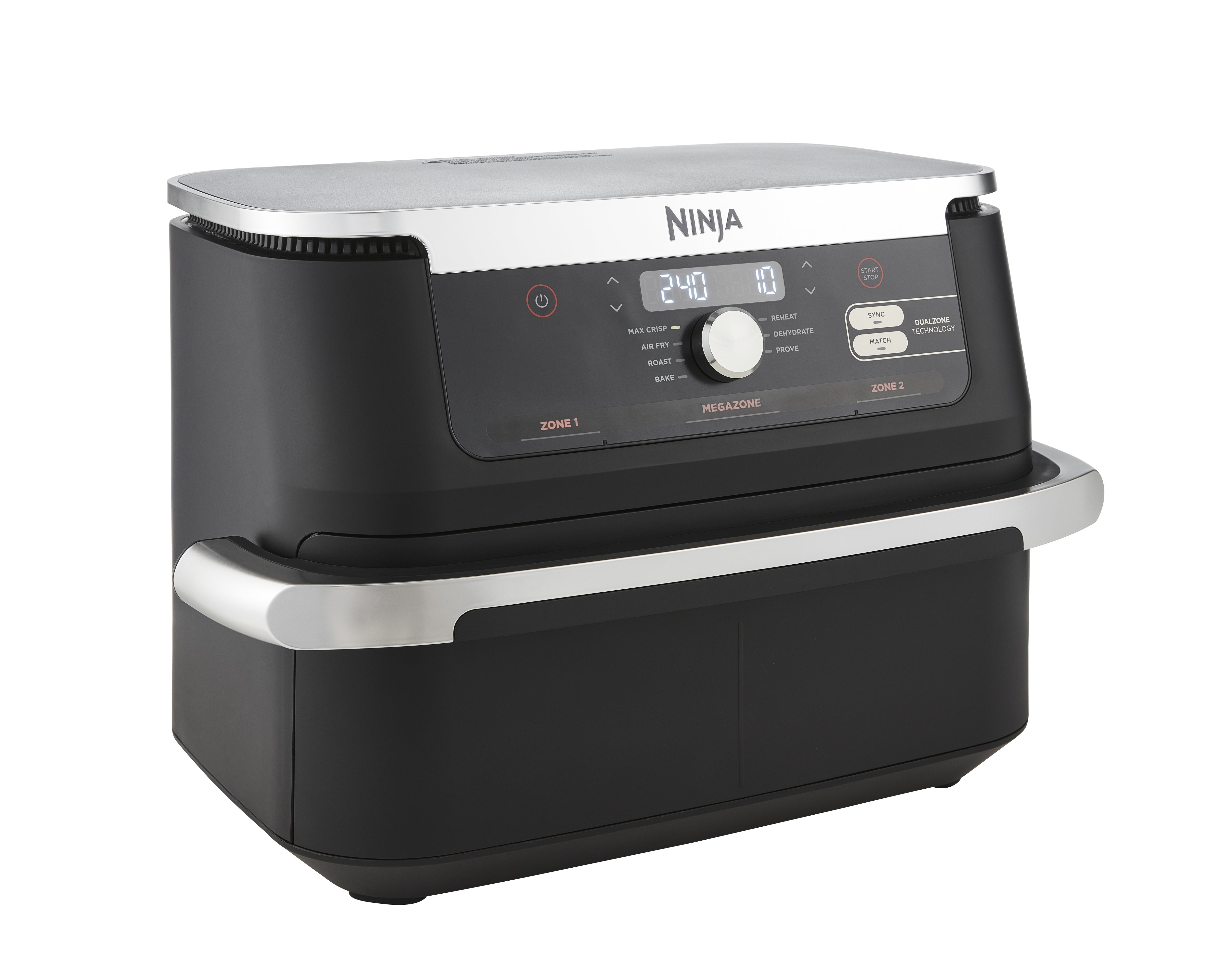 EAN 0622356270373 - Ninja AF500EU freidora Doble 10,4 L Independiente 2470 W Freidora de aire caliente Negro, Acero inoxidabl imagen 3