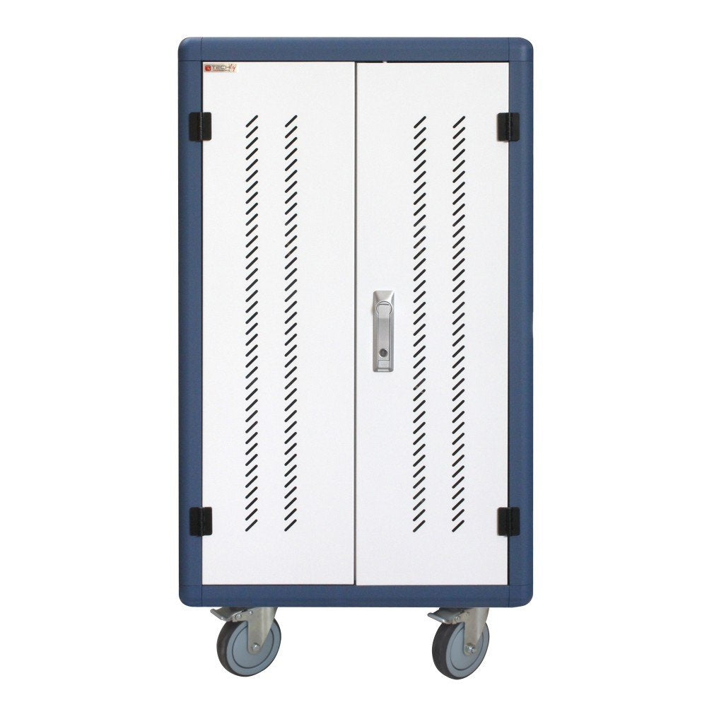 EAN 8051128108705 - Techly I-CABINET-30DTY carrito y armario de dispositivo portátil Independiente Blanco, Azul imagen 3