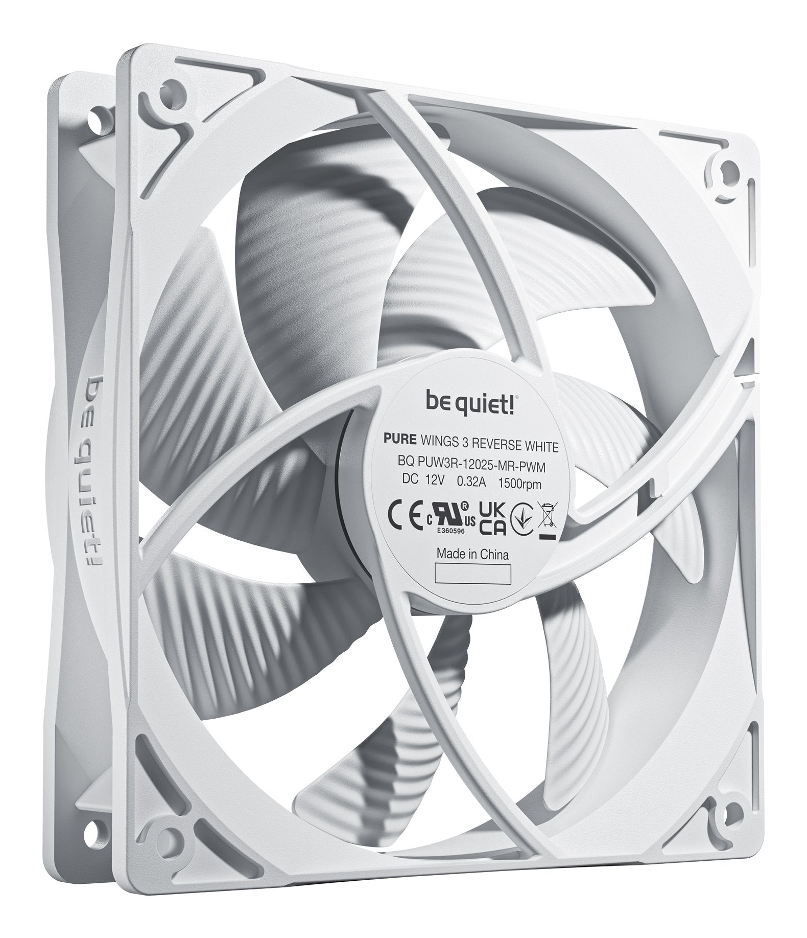 EAN 4260052193822 - be quiet! Pure Wings 3 120 mm PWM Reverse Triple Pack White Carcasa del ordenador Ventilador 12 cm Blanco imagen 2