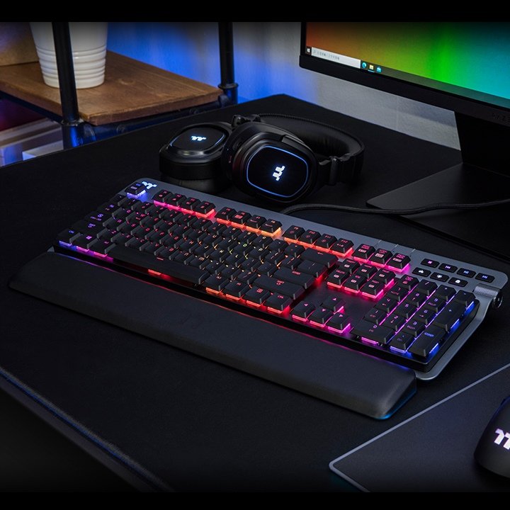 Teclado (Alemán) Thermaltake Argent K6 Rgb, Gkb-Kb6-Lssrgr-01 Alemán