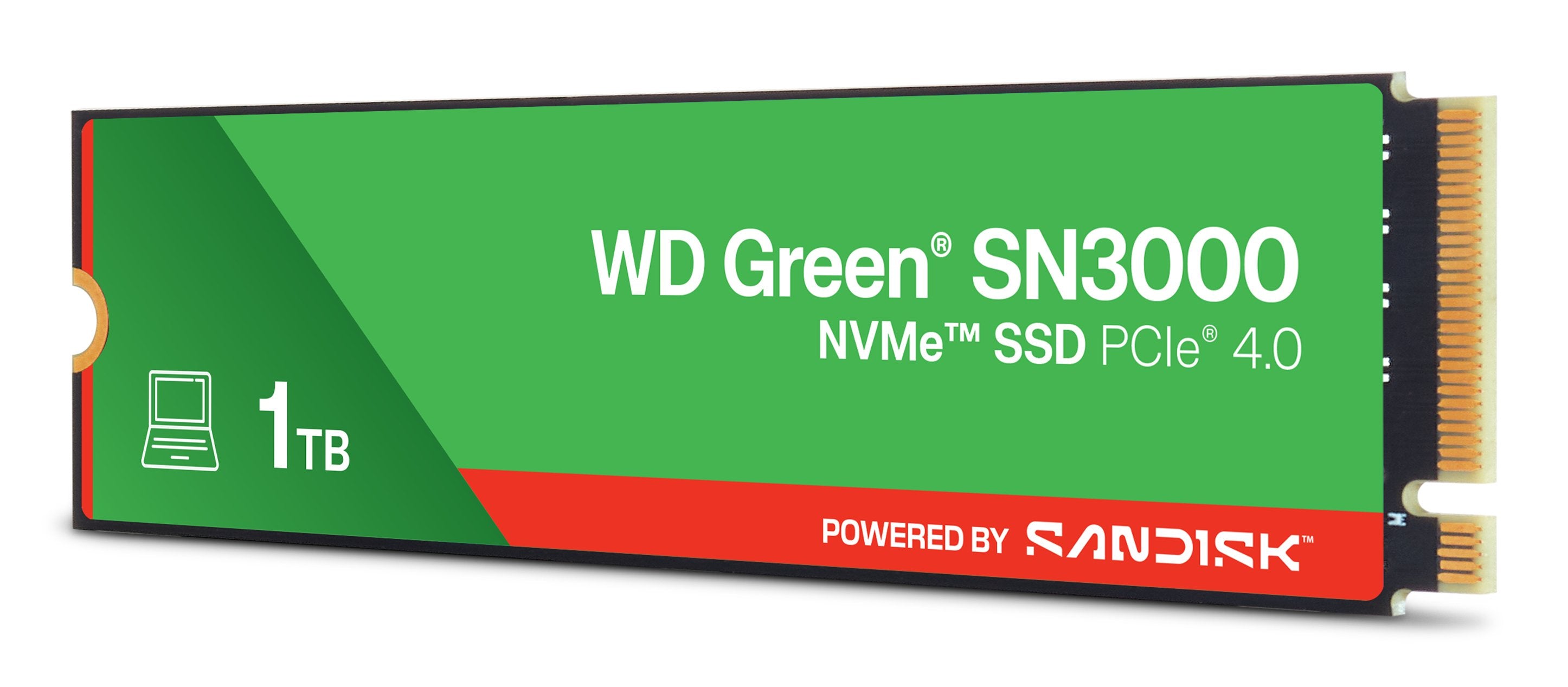 EAN 0718037907154 - SanDisk Green WD SN3000 NVMe 1 TB M.2 PCI Express 4.0 QLC 3D NAND imagen 2