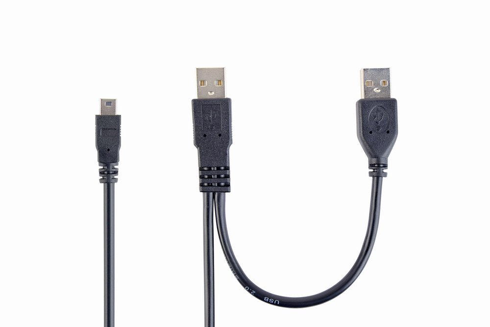 Gembird Mini Usb 2.0 Cable + Extra Power 0.9m