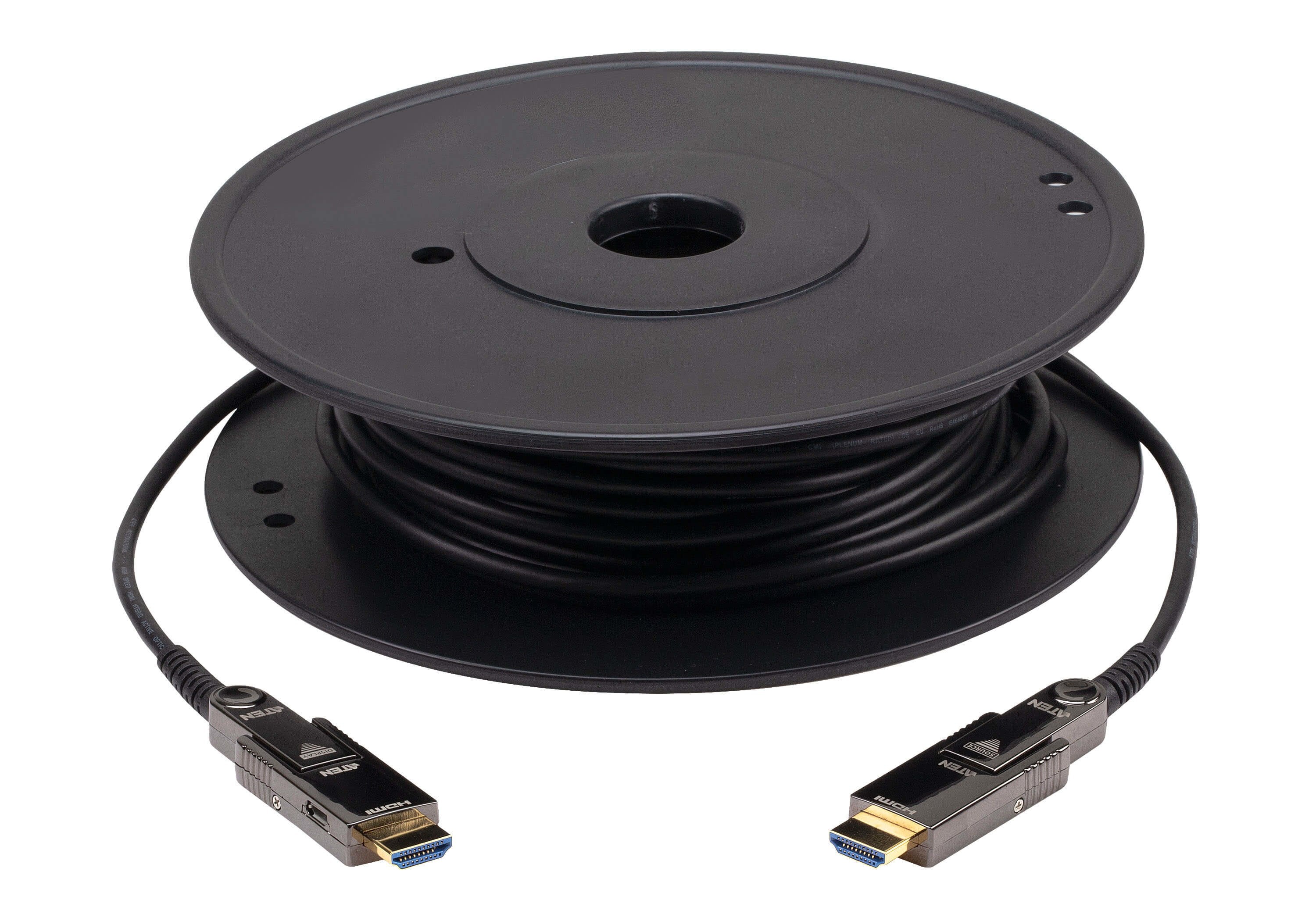 Cable Hdmi A-A 30 Metros Optico Activo 4k 60hz  18gbps Aten Cable Aoc Aten Conector Desmontable